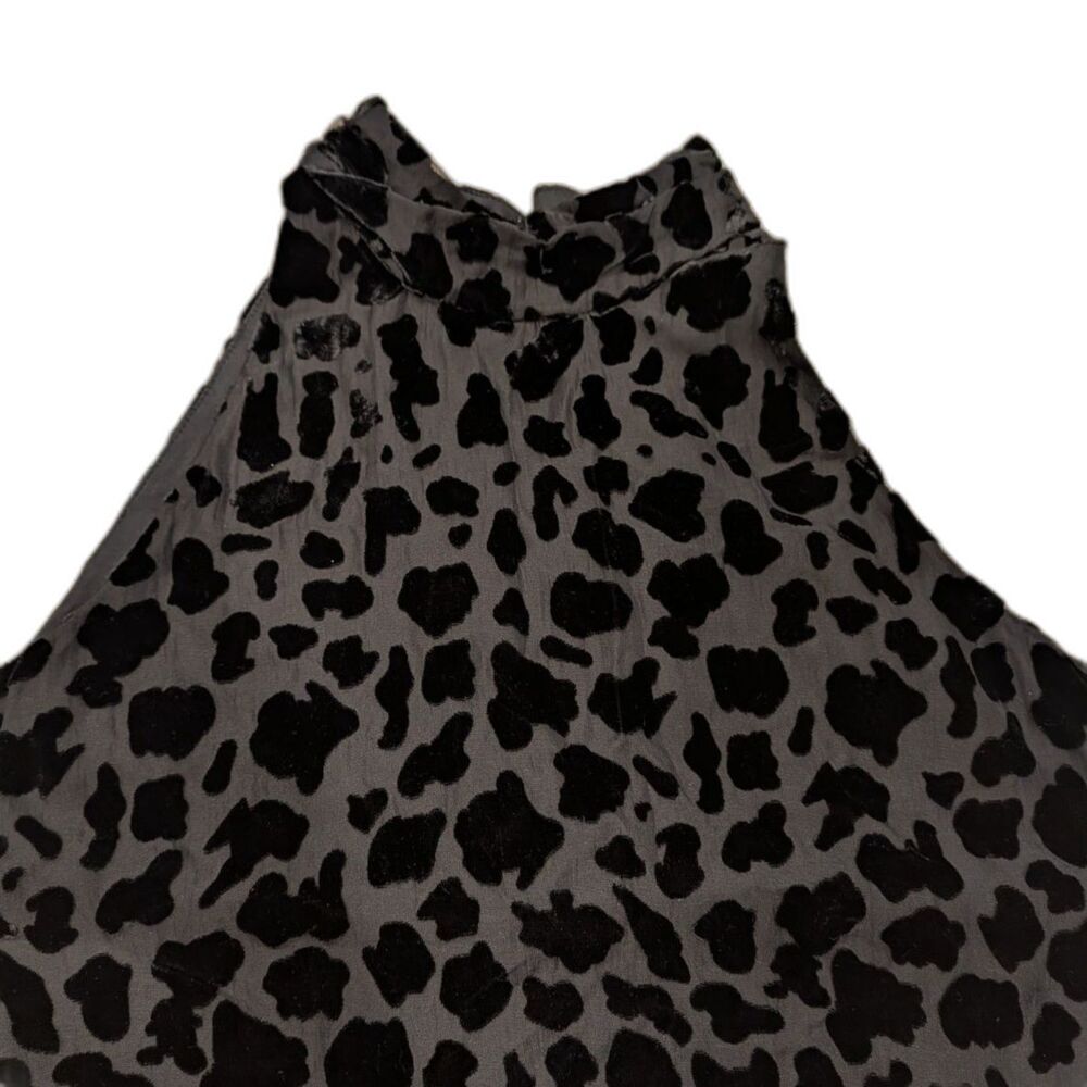 Black Velvet Burnout Tank Top Sheer Y2K Whimsygoth Witchy Goth
